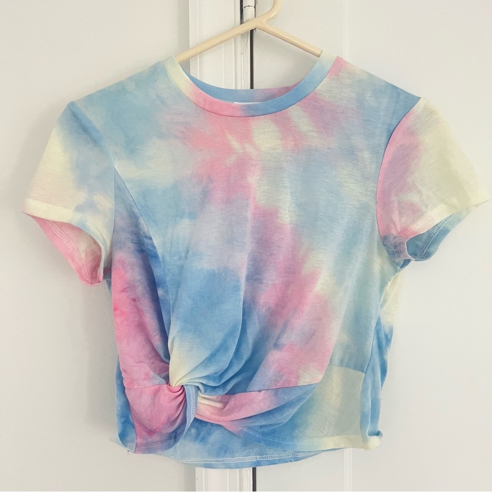 💎SUPERDOWN💎TWIST FRONT TIE DYE TEE